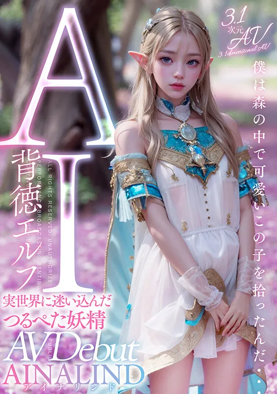 【3.1次元】AI背徳エルフ 実世界に迷い込んだつるぺた妖精AINALIND(アイナリンド)のサンプル画像1枚目